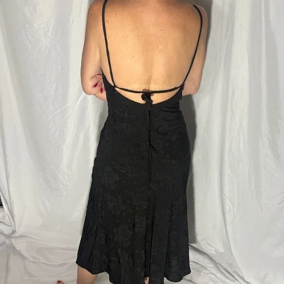 Hello Molly Black Floral Midi Dress XS - Picture 9 of 12